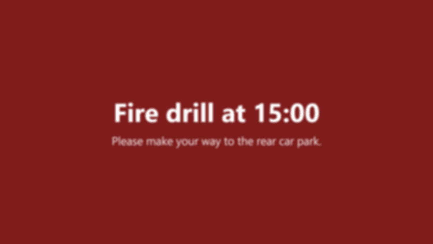 An emergency alert filling a television over whatever was playing